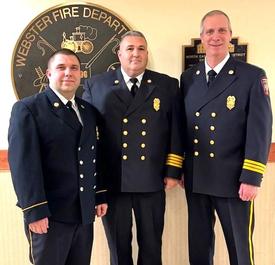 From Left: Second Assistant Chief Dan Andrews, Chief Brian Smith, First Assistant Chief Steve Kozak